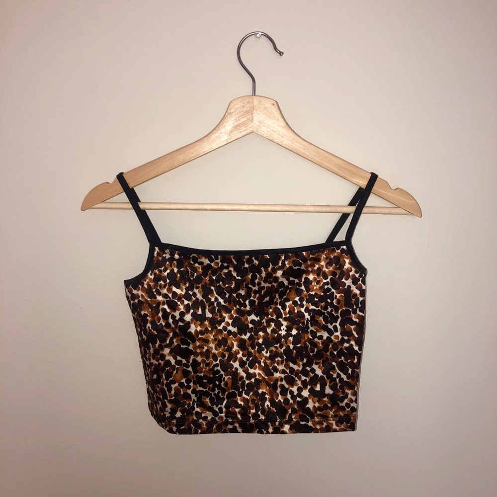 American Apparel Cheetah Print Crop-Top